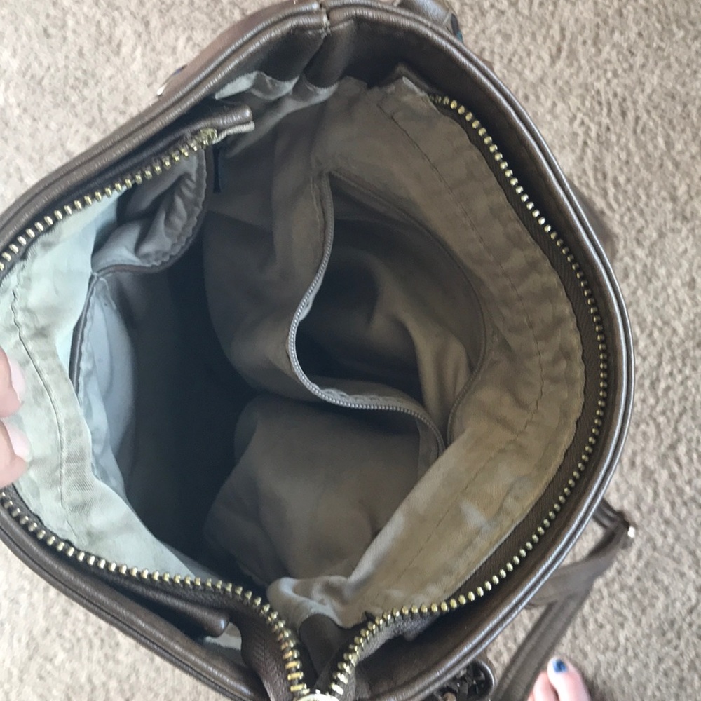 Leather fringe crossbody purse, EUC - Picture 2 of 6